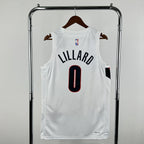 Damian Lillard No.0 Portland Trail Blazers Home White Jersey 2025-26 NBA Authentic Swingman Jersey - View 2