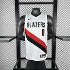 Damian Lillard No.0 Portland Trail Blazers Home White Jersey 2025-26 NBA Authentic Swingman Jersey - View 3