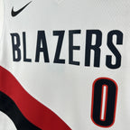 Damian Lillard No.0 Portland Trail Blazers Home White Jersey 2025-26 NBA Authentic Swingman Jersey - View 5