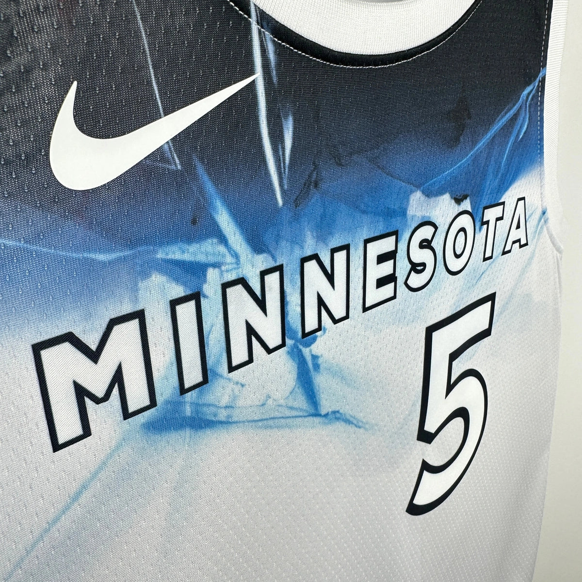 Timberwolves ChestLogo City Jersey in White Flatlay 008