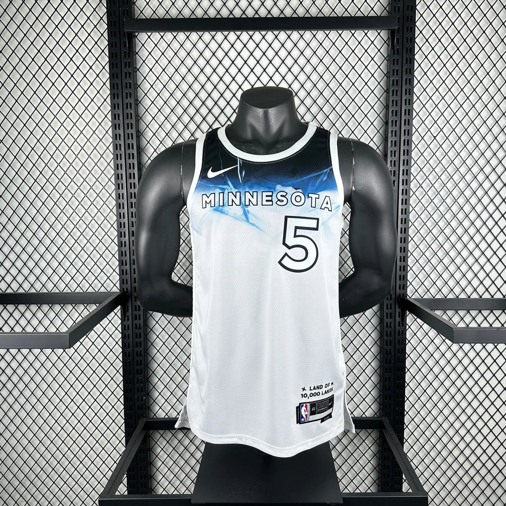 Timberwolves FrontFull City Jersey in White Mannequin 002