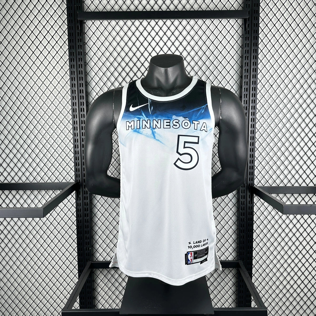 Timberwolves FrontFull City Jersey in White Mannequin 002