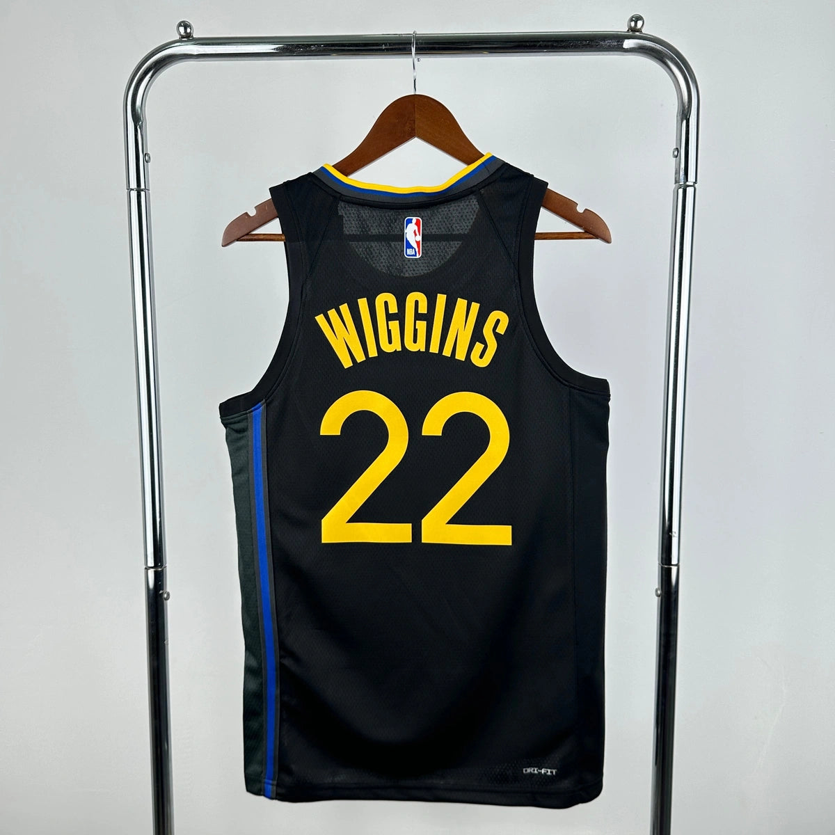 Warriors BackFull AirJordan Jersey in Black Hanging 012