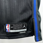 Warriors BackLogo AirJordan Jersey in Black Hanging 007