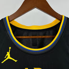 Warriors CollarTag AirJordan Jersey in Black Hanging 010