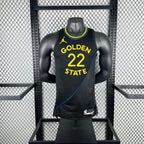Warriors FrontFull AirJordan Jersey in Black Mannequin 003