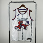 Toronto Raptors 2025-26 throwback edition basketball jersey front view in white for basketball fans
