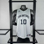 San Antonio Spurs 2025-26 limited edition basketball jersey side angle view in gray for basketball fans