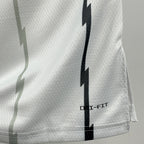Toronto Raptors 2025-26 throwback edition basketball jersey close-up of moisture-wicking fabric texture in white for basketball fans