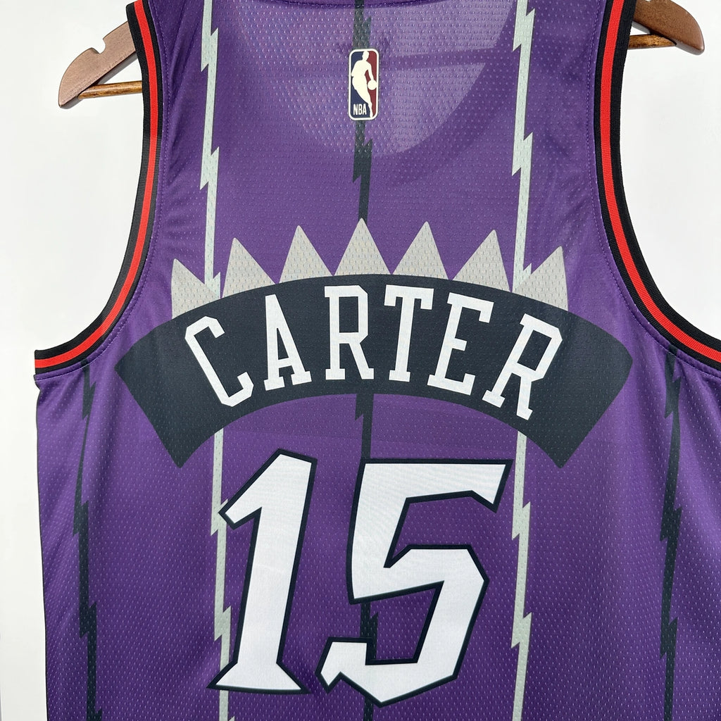 Toronto Raptors 2025-26 throwback edition basketball jersey additional detail view 2 in white for basketball fans