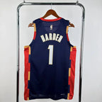 Cleveland Cavaliers 2025-26 throwback edition basketball jersey back view in team colors for basketball fans
