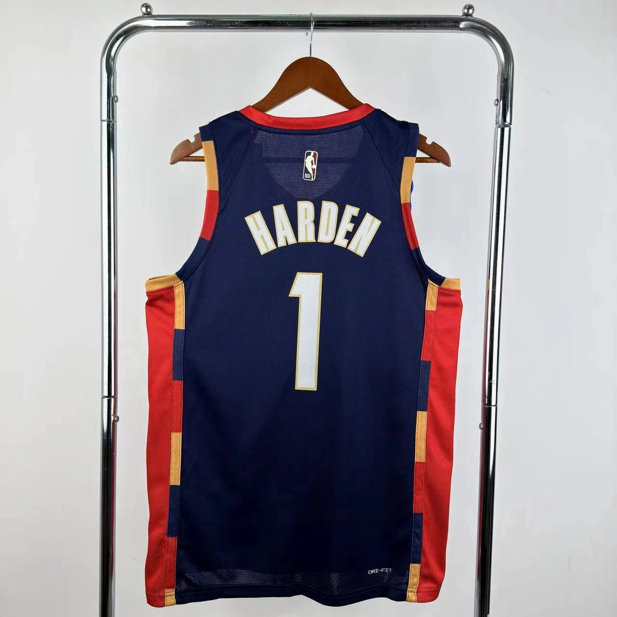 Cleveland Cavaliers 2025-26 throwback edition basketball jersey back view in team colors for basketball fans