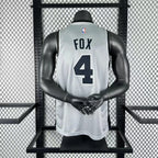 San Antonio Spurs 2025-26 limited edition basketball jersey angled front view in gray for basketball fans