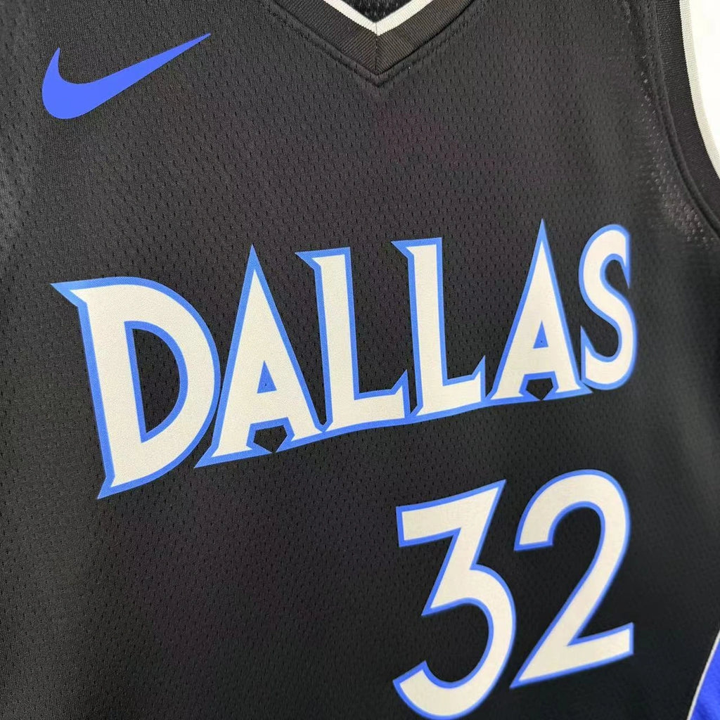 Dallas Mavericks 2025-26 city edition basketball jersey close-up of jersey number and player name in team colors for basketball fans