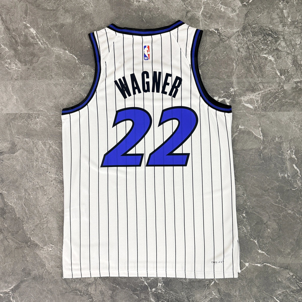 Orlando Magic 2025-26 home basketball jersey back view in white for basketball fans