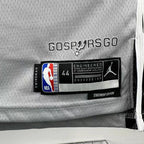 San Antonio Spurs 2025-26 limited edition basketball jersey detailed side view in gray for basketball fans