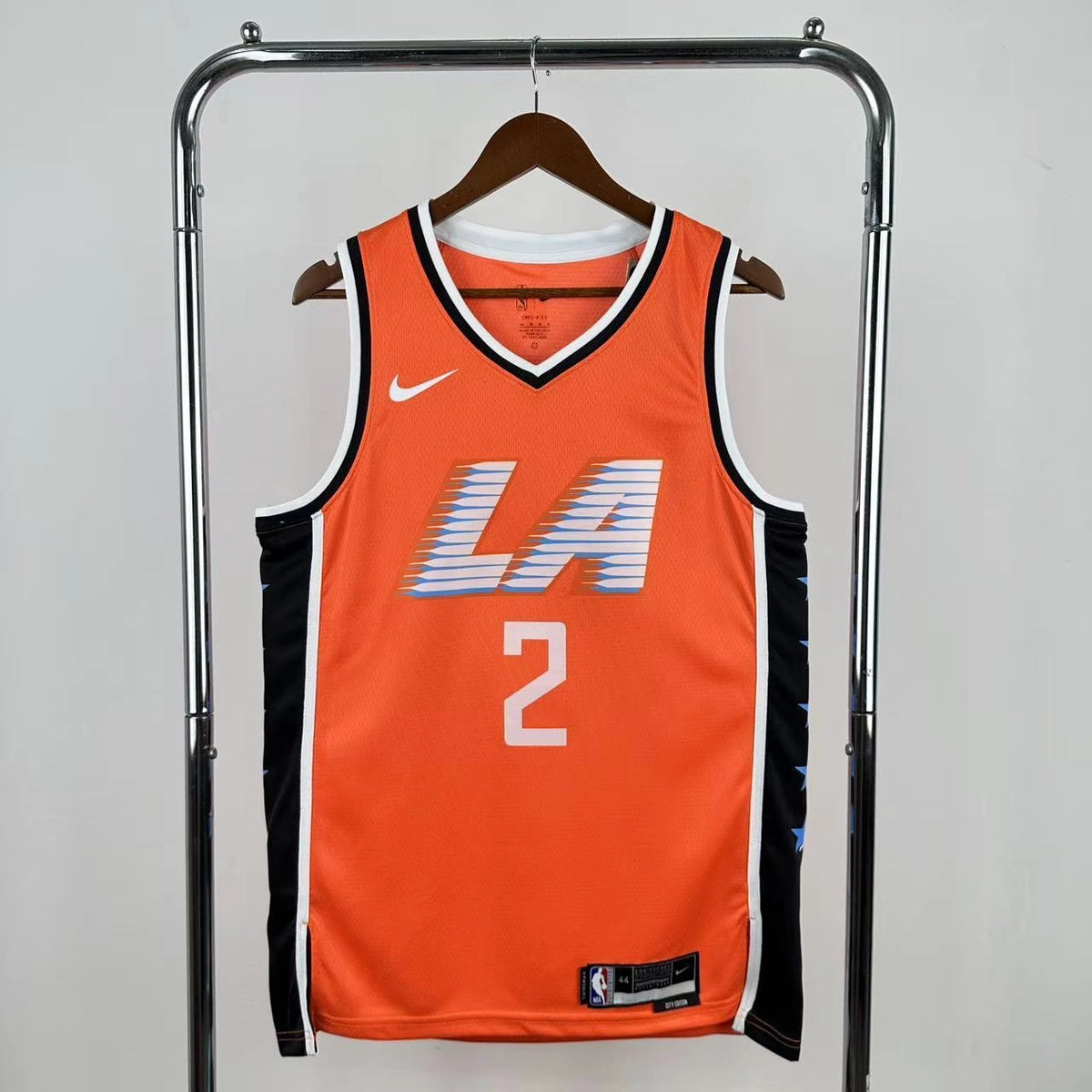 LA Clippers 2025-26 city edition basketball jersey front view in team colors for basketball fans