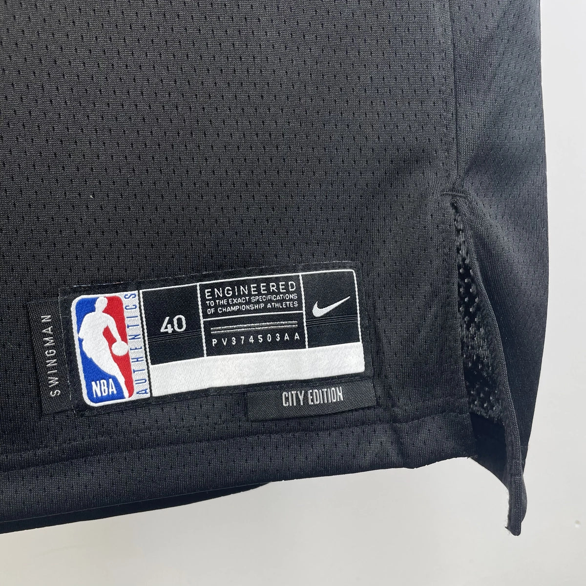 Los Angeles Lakers 2025-26 city edition basketball jersey angled back view in team colors for basketball fans