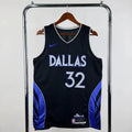 Dallas Mavericks 2025-26 city edition basketball jersey close-up of moisture-wicking fabric texture in team colors for basketball fans