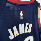 Cleveland Cavaliers 2025-26 throwback edition basketball jersey additional angle view in team colors for basketball fans