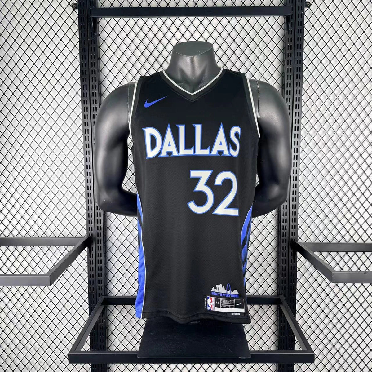 Dallas Mavericks 2025-26 city edition basketball jersey detailed side view in team colors for basketball fans