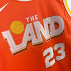 Cleveland Cavaliers 2025-26 city edition basketball jersey angled back view in team colors for basketball fans