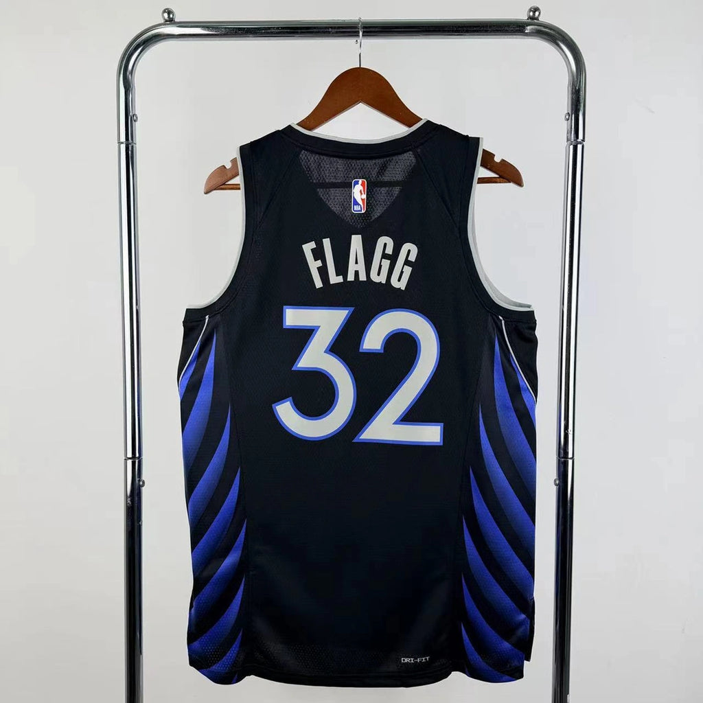 Dallas Mavericks 2025-26 city edition basketball jersey back flat lay view in team colors for basketball fans