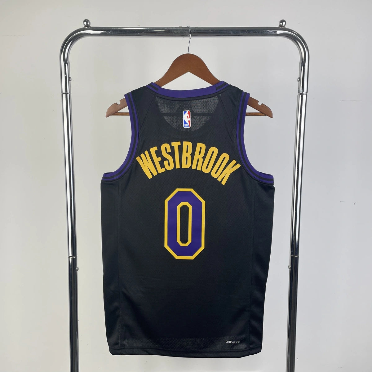 Los Angeles Lakers 2025-26 city edition basketball jersey back view in team colors for basketball fans