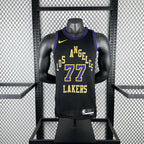 Los Angeles Lakers 2025-26 city edition basketball jersey side angle view in team colors for basketball fans