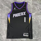 Phoenix Suns 2025-26 limited edition basketball jersey angled back view in team colors for basketball fans