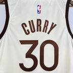 Golden State Warriors 2025-26 city edition basketball jersey angled back view in team colors for basketball fans