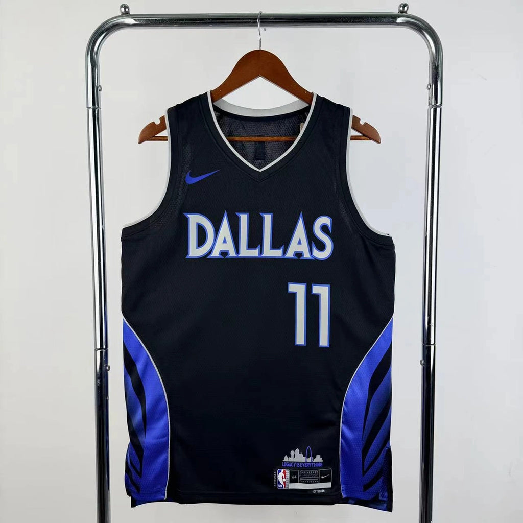 Dallas Mavericks 2025-26 throwback edition basketball jersey front view in green for basketball fans