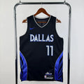 Dallas Mavericks 2025-26 throwback edition basketball jersey front view in green for basketball fans