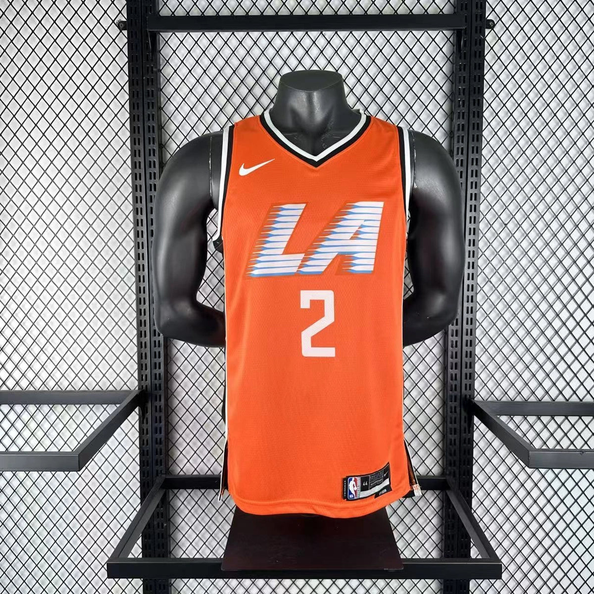 LA Clippers 2025-26 city edition basketball jersey side angle view in team colors for basketball fans