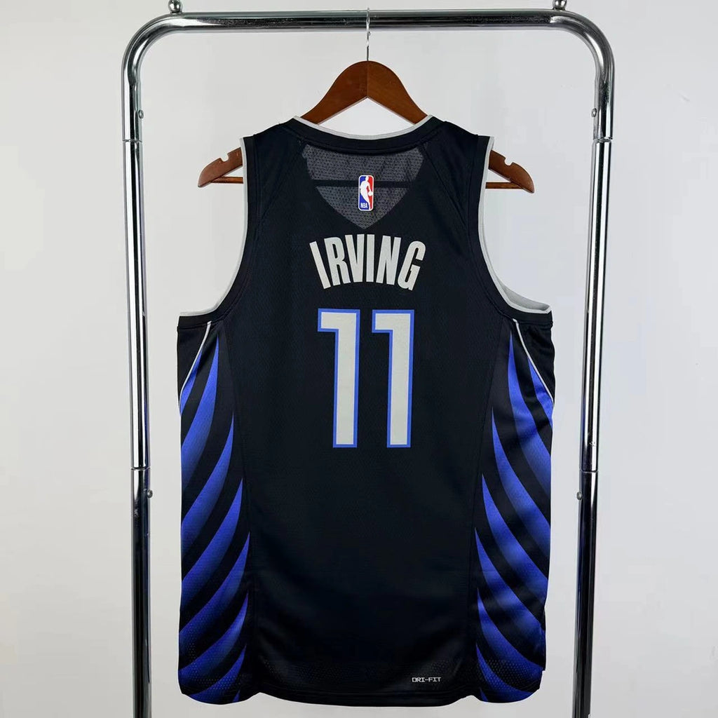 Dallas Mavericks 2025-26 throwback edition basketball jersey back view in green for basketball fans