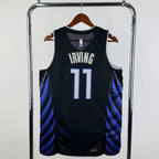 Dallas Mavericks 2025-26 throwback edition basketball jersey back view in green for basketball fans