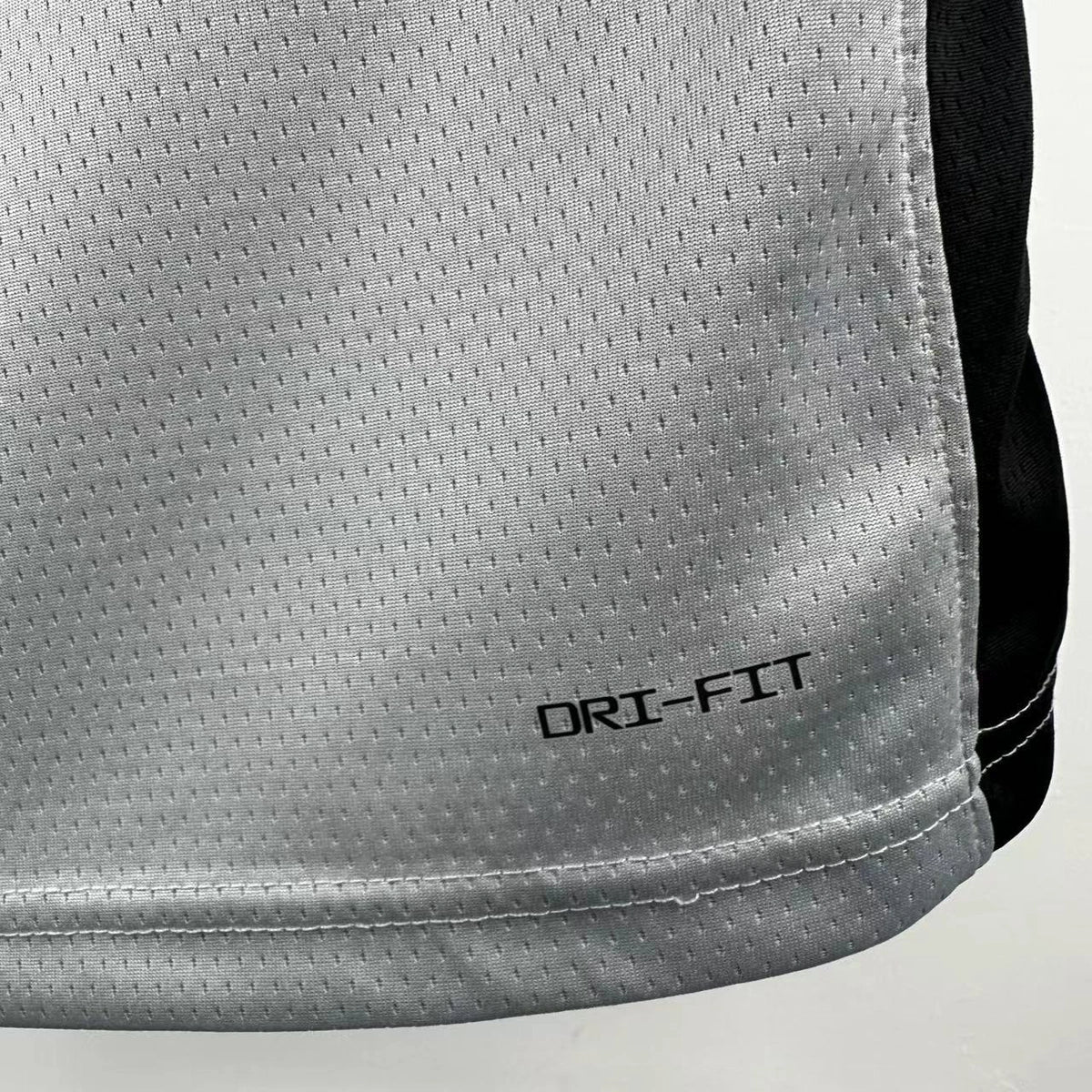 San Antonio Spurs 2025-26 limited edition basketball jersey close-up of moisture-wicking fabric texture in gray for basketball fans