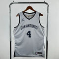 San Antonio Spurs 2025-26 limited edition basketball jersey front view in gray for basketball fans