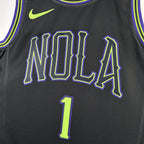 New Orleans Pelicans 2025-26 city edition basketball jersey additional angle view in team colors for basketball fans