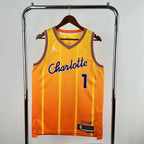 Charlotte Hornets 2025-26 city edition basketball jersey front view in team colors for basketball fans