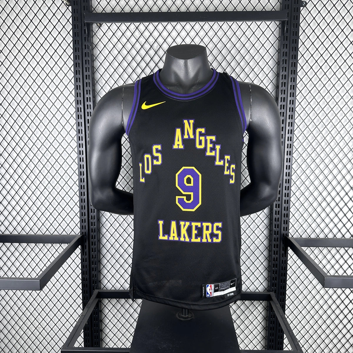 Los Angeles Lakers 2025-26 city edition basketball jersey side angle view in team colors for basketball fans