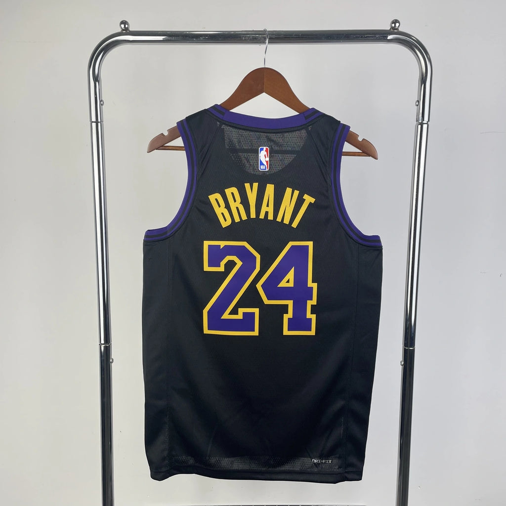 Los Angeles Lakers 2025-26 city edition basketball jersey back view in team colors for basketball fans