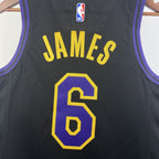 Los Angeles Lakers 2025-26 city edition basketball jersey close-up of jock tag and hem details in team colors for basketball fans