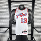 Houston Rockets 2025-26 city edition basketball jersey side angle view in team colors for basketball fans