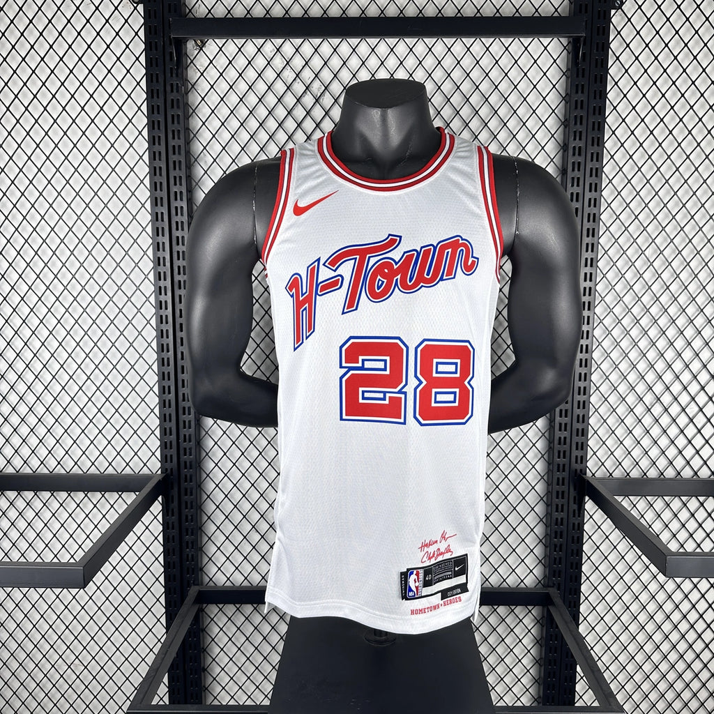 Houston Rockets 2025-26 city edition basketball jersey side angle view in team colors for basketball fans