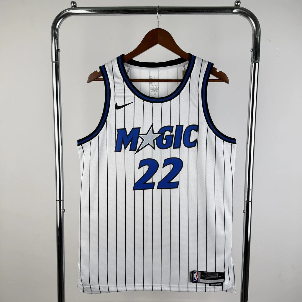 Orlando Magic 2025-26 home basketball jersey front view in white for basketball fans