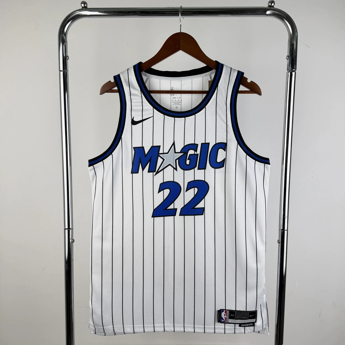 Orlando Magic 2025-26 home basketball jersey front view in white for basketball fans