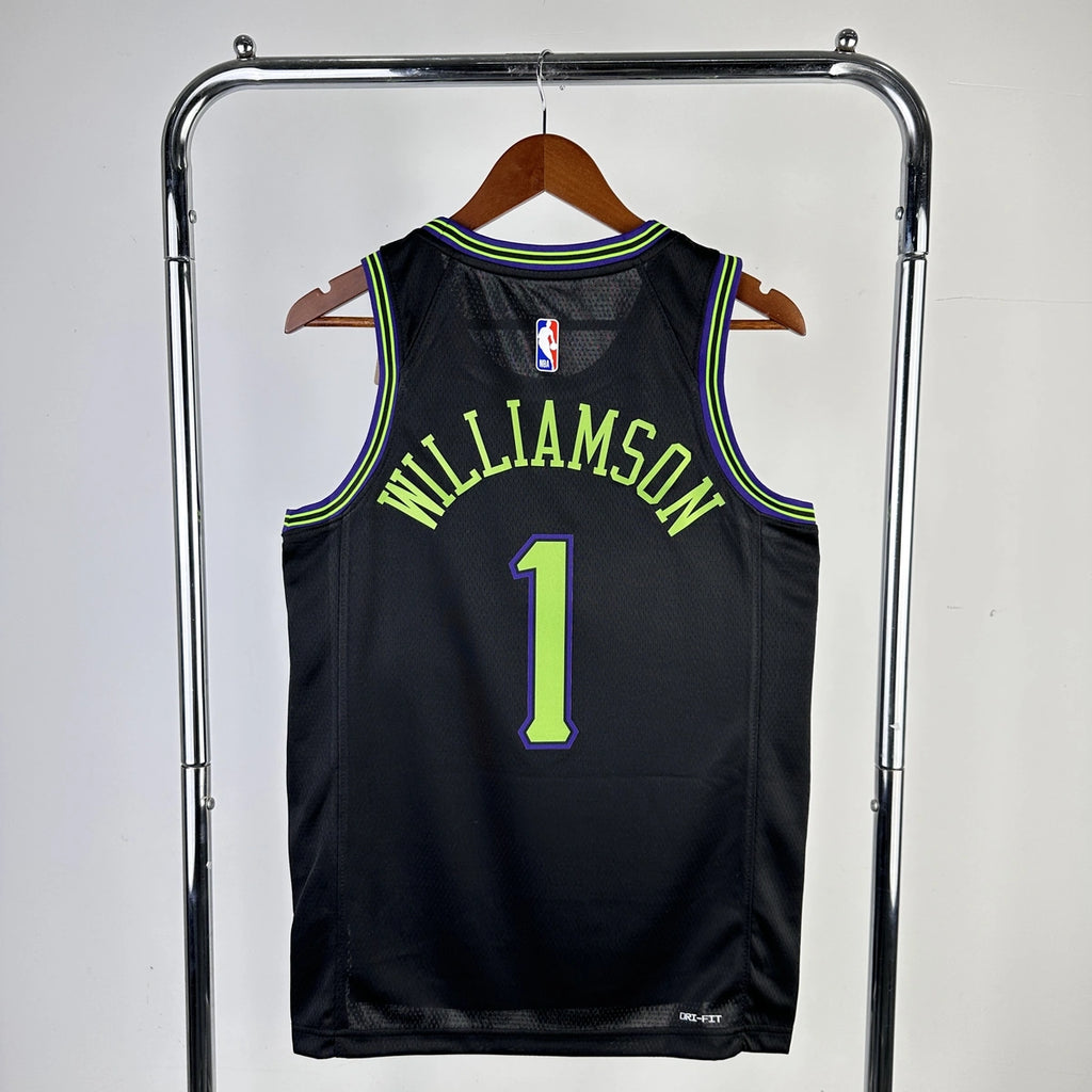 New Orleans Pelicans 2025-26 city edition basketball jersey back view in team colors for basketball fans