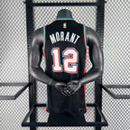 Memphis Grizzlies 2025-26 throwback edition basketball jersey angled front view in team colors for basketball fans