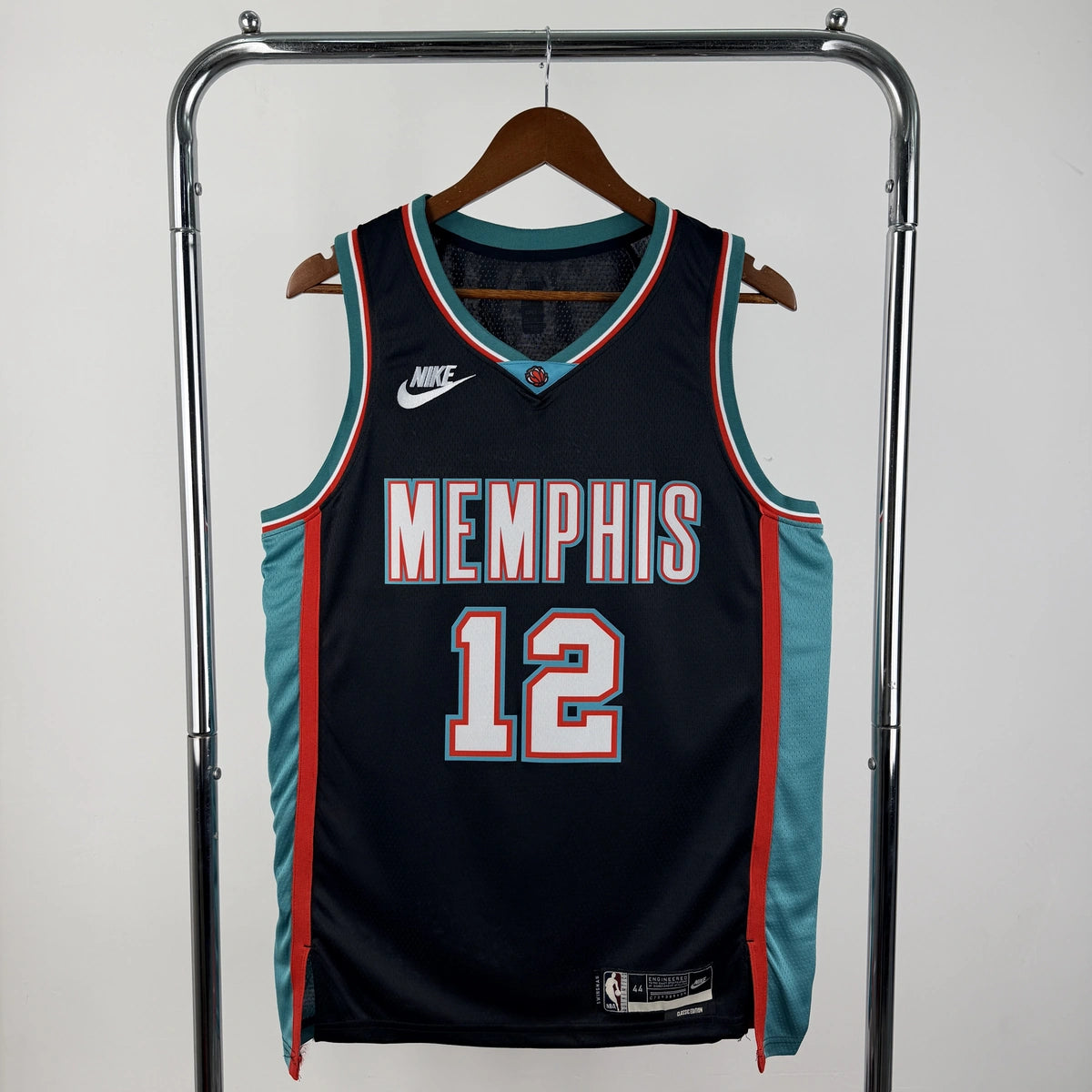 Memphis Grizzlies 2025-26 throwback edition basketball jersey front view in team colors for basketball fans